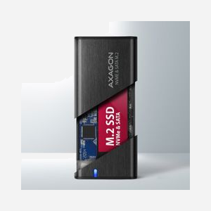 Axagon EEM2-SB2 : Boîtier SSD M.2 (NVMe/SATA) USB 3.2 Gen 2 Type-C, 10 Gbit/s, Aluminium noir, Supports 2242/2260/2280, Compatible Windows/macOS/Linux - Miniature 4