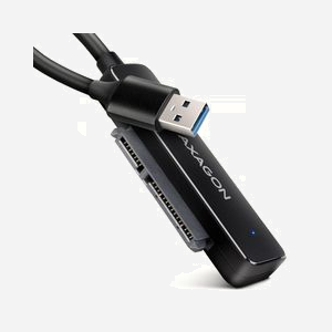 Axagon ADSA-FP2A Adaptateur USB 3.2 Gen 1 vers SATA, USB Type-A mâle, 5 Gbit/s, Support S.M.A.R.T., TRIM, UASP, Hot-Plug, Windows/macOS/Linux