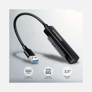 Axagon ADSA-FP2A Adaptateur USB 3.2 Gen 1 vers SATA, USB Type-A mâle, 5 Gbit/s, Support S.M.A.R.T., TRIM, UASP, Hot-Plug, Windows/macOS/Linux - Miniature 2