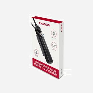 Axagon ADSA-FP2A Adaptateur USB 3.2 Gen 1 vers SATA, USB Type-A mâle, 5 Gbit/s, Support S.M.A.R.T., TRIM, UASP, Hot-Plug, Windows/macOS/Linux - Miniature 5