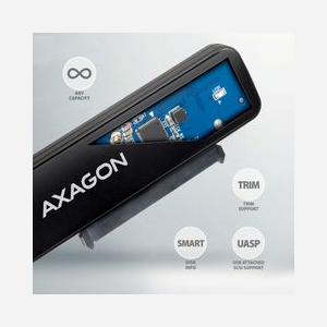 Axagon ADSA-FP2C Adaptateur USB-C 5Gbps vers SATA 6G pour SSD/HDD 2.5" SLIM, Support UASP/TRIM/S.M.A.R.T., Compatible Windows/macOS/Linux - Miniature 5
