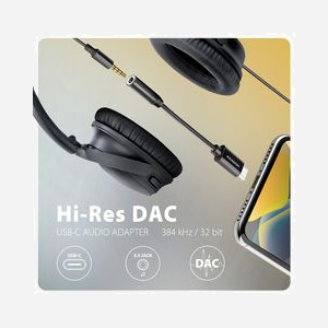 Axagon ADA-HC : Adaptateur Audio USB Type-C vers Jack 3.5mm Femelle, Câble 0.1m, Connecteurs Droit, Noir, Compatible Plug and Play et Certifié RoHS/CE - Miniature 2