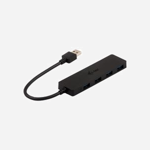 i-tec U3HUB404 : Hub USB 3.0 Slim 4 Ports, USB 3.2 Gen 1 Type-A, Taux Transfert 5000 Mbit/s, 110x30x10mm, Compatible Windows/macOS, Noir - Miniature 2