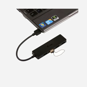 i-tec U3HUB404 : Hub USB 3.0 Slim 4 Ports, USB 3.2 Gen 1 Type-A, Taux Transfert 5000 Mbit/s, 110x30x10mm, Compatible Windows/macOS, Noir - Miniature 5