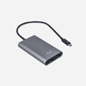 i-tec Adaptateur Vidéo Thunderbolt 3 Dual DisplayPort 1.2a, Résolution jusqu'à 5120x2880 @ 60Hz (5K), Compatible Windows/macOS, 40Gbit/s - Miniature 2