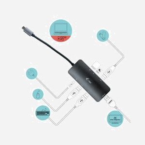 i-tec Nano Dock USB-C 4K HDMI + Power Delivery 100W - 3x USB 3.0, Lecteurs SD/microSD, Compatible Windows/macOS/Linux/Android - C31NANODOCKPD - Miniature 4