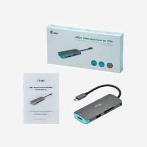 i-tec Nano Dock USB-C 4K HDMI + Power Delivery 100W - 3x USB 3.0, Lecteurs SD/microSD, Compatible Windows/macOS/Linux/Android - C31NANODOCKPD - Miniature 5