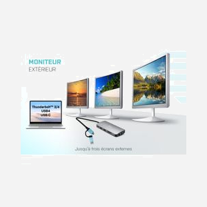 i-tec Dock Métal Nano 3x Display USB 3.0/USB-C/Thunderbolt, LAN, Power Delivery 100W, 2x HDMI, VGA, USB 3.2/2.0, Lecteur SD/microSD, Windows/macOS/Android/Linux - Miniature 5