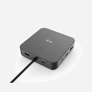 i-tec Dock USB-C Dual DP HDMI 4K+ PD 100W + Chargeur Universel 100W (C31TRI4KDPDPRO100). 1x HDMI, 2x DP 1.4, 3x USB 3.1, USB-C 3.2 Gen2, RJ45, Audio. Supporte Windows, macOS, Android, ChromeOS, Linux. - Miniature 3