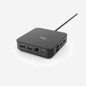 i-tec Dock USB-C Dual DP HDMI 4K+ PD 100W + Chargeur Universel 100W (C31TRI4KDPDPRO100). 1x HDMI, 2x DP 1.4, 3x USB 3.1, USB-C 3.2 Gen2, RJ45, Audio. Supporte Windows, macOS, Android, ChromeOS, Linux. - Miniature 4