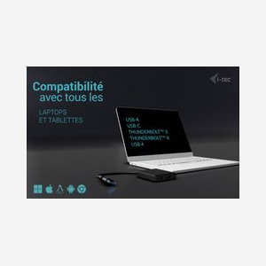 i-tec Adaptateur Vidéo Dual HDMI 4K/60Hz (USB-A/USB-C) CADUAL4KHDMI - Résolution 3840x2160 - Chipset DisplayLink - 75x60x15mm - Miniature 5