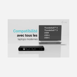 i-tec CADUA4KDOCKPDB : Station d'accueil universelle Dual 4K (2x DP, 2x HDMI) USB-C/3.0, Power Delivery 85W, 2x USB 3.1, LAN, Audio, compatible Windows/macOS/Linux - Miniature 4
