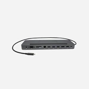 i-tec C31FLATPRO100 : Station d'accueil USB-C 3.2 Gen 1 4K Triple Display (HDMI, DP, VGA), Power Delivery 85W, USB-A/C, Ethernet, Lecteur SD/MicroSD, Gris, Compatible Windows/macOS/Linux/Android/ChromeOS + Chargeur Universel 100W - Miniature 3