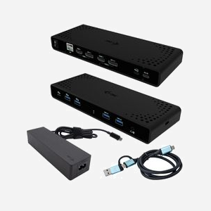 i-tec Station d'Accueil Universelle Dual 4K - USB-C/3.0/Thunderbolt - 2x DP, 2x HDMI, USB 3.1/2.0, RJ45, PD 85W - CADUA4KDOCKPDB100