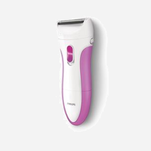 Philips SatinShave Essential HP6341/00 Rasoir Électrique Femme, 1 Tête, Wet&Dry, Sans Fil, Batterie AA, Rose/Blanc, avec Brosse de Nettoyage - Miniature 2