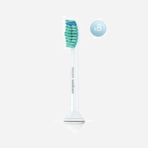 Philips Sonicare HX6018/07 - Pack 8 Têtes de Brosse Standard ProResults, Clipsable, Poils Moyens, Compatibilité FlexCare+/FlexCare/HealthyWhite, Blanc - Miniature 1