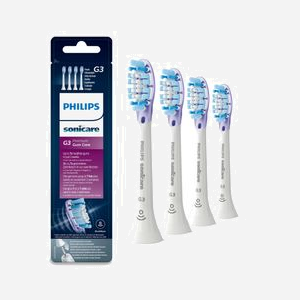 Philips Premium Gum Care HX9054/17 - Lot de 4 Têtes de Brosse Soniques Blanches, Brins Souples, Technologie de Reconnaissance de Tête - Miniature 2
