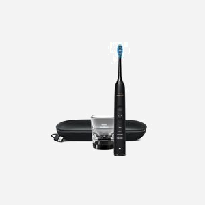 Philips Sonicare DiamondClean 9000 HX9911/09 Brosse à Dents Ultrasons Noire, 3 Modes, Batterie Li-Ion, Tête Amovible, App Mobile, Housse de Transport - Miniature 1