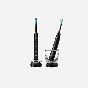 Philips DiamondClean 9000 HX9914/54 : Brosse à dents électrique à ultrasons, 5 modes, capteur de pression, Bluetooth, 2 poignées, 2 têtes, Li-Ion, chargeur. - Miniature 1