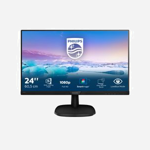 Philips V Line 243V7QJABF/00 Moniteur LCD 23.8" Full HD 1920x1080 IPS W-LED 250cd/m² 4ms HDMI/DisplayPort 1.2 Haut-parleurs intégrés - Miniature 2
