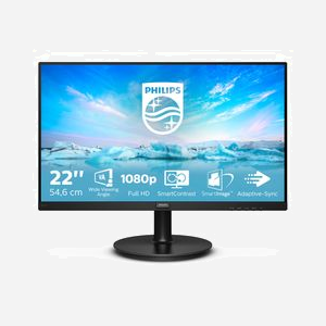 Philips V Line 221V8/00 Écran PC 21.5" Full HD LED, Panel VA, 1920x1080, 4ms, 250cd/m², HDMI, Adaptive Sync, LowBlue Mode, Noir - Miniature 2