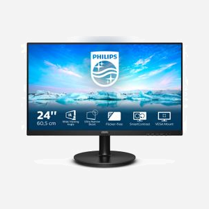 Philips V Line 241V8L/00 Moniteur LCD 23.8" Full HD (1920x1080) VA W-LED, 4ms, 250cd/m², HDMI, VGA, Adaptive Sync, LowBlue Mode, Noir - Miniature 2