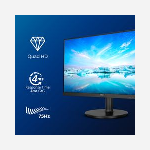 Philips V Line 275V8LA/00 Moniteur PC 27" QHD (2560x1440) VA W-LED 75Hz 4ms HDMI/DisplayPort Adaptive Sync, Mode LowBlue, Haut-parleurs 4W - Miniature 3