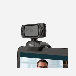 Trust Trino Webcam 8MP 1280x720 30fps USB 2.0 Micro Intégré Clip Noir Compatible Windows/macOS Longueur Câble 1.43m - Miniature 3