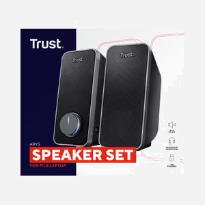 Trust Arys 20179 Enceintes PC 2.0 Noires 14W RMS (28W PMPO) USB avec contrôle volume rotatif et entrée ligne. Connectivité filaire. - Miniature 5