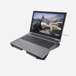 Trust 20817 - Support Refroidissement Laptop Gaming 17.3" avec 4 Ventilateurs LED Rouges, 2x USB 2.0, Alimentation USB, 5V, Noir - Miniature 2