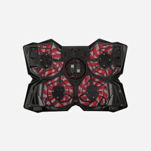 Trust 20817 - Support Refroidissement Laptop Gaming 17.3" avec 4 Ventilateurs LED Rouges, 2x USB 2.0, Alimentation USB, 5V, Noir - Miniature 4