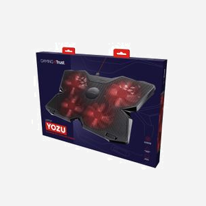 Trust 20817 - Support Refroidissement Laptop Gaming 17.3" avec 4 Ventilateurs LED Rouges, 2x USB 2.0, Alimentation USB, 5V, Noir - Miniature 5