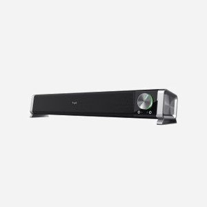 Trust Asto 21046 - Soundbar PC 6W RMS Noir et Argent - Connectivité USB & AUX - Sortie casque - 470x75x70mm - Compatible PC - Chine