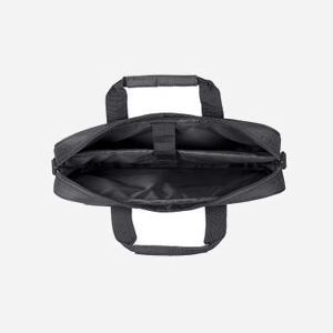 Trust Sacoche 21551 pour Ordinateur Portable 16" (40.6cm), Malette Noire en Tissu, 2 Compartiments, Poche Avant, Sangle Épaule, Résistance Poussière/Rayures - Miniature 2
