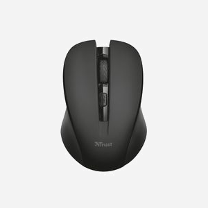 Trust Souris Bureau 21869 RF sans fil Optique 1800 DPI Ambidextre Noire, 4 Boutons, Portée 10m, Compatible Windows/macOS, Alimentation Piles AAA - Miniature 2