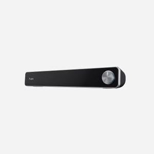 Barre de son Trust Arys Noir 2.0 canaux 6W RMS (12W PMPO) USB/Line-in 3.5mm, 420x75x64mm, Impédance 4 Ohm, Câbles USB et Audio inclus - Miniature 1