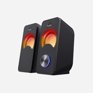 Trust Arys 2.0 Noir - Enceintes PC filaires 6W RMS (12W crête) USB, réponse en fréquence 100-20000 Hz, prise casque 3.5mm, Plug & Play. - Miniature 2
