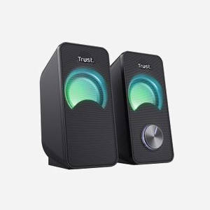 Trust Arys 2.0 Noir - Enceintes PC filaires 6W RMS (12W crête) USB, réponse en fréquence 100-20000 Hz, prise casque 3.5mm, Plug & Play. - Miniature 3