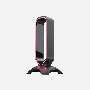 Trust GXT 265 Cintar - Support Casque RGB avec 2 Ports USB Type-A - Base Antidérapante - Hauteur 255mm - Câble 1.5m - Compatible Windows/macOS