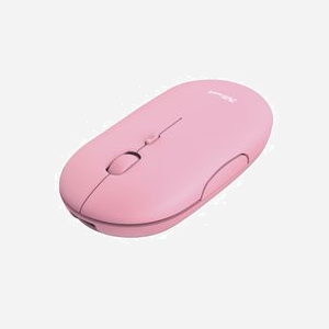 Trust Puck Souris Bureau Ambidextre RF sans fil + Bluetooth Optique 1600 DPI 4 Boutons Programmables Rose, Batterie Intégrée, USB-C, Windows/macOS/ChromeOS - Miniature 2