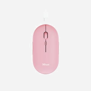 Trust Puck Souris Bureau Ambidextre RF sans fil + Bluetooth Optique 1600 DPI 4 Boutons Programmables Rose, Batterie Intégrée, USB-C, Windows/macOS/ChromeOS - Miniature 3