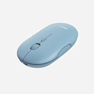 Trust Puck 24126 : Souris Bureau Ambidextre, RF sans fil + Bluetooth, 1600 DPI, 4 Boutons, Molette, Bleu, Batterie Intégrée, Windows/macOS/ChromeOS - Miniature 2