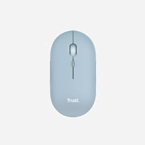 Trust Puck 24126 : Souris Bureau Ambidextre, RF sans fil + Bluetooth, 1600 DPI, 4 Boutons, Molette, Bleu, Batterie Intégrée, Windows/macOS/ChromeOS - Miniature 3