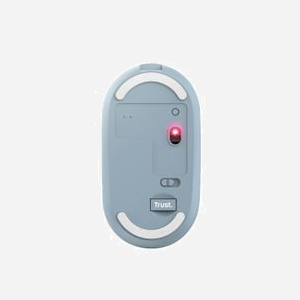 Trust Puck 24126 : Souris Bureau Ambidextre, RF sans fil + Bluetooth, 1600 DPI, 4 Boutons, Molette, Bleu, Batterie Intégrée, Windows/macOS/ChromeOS - Miniature 5
