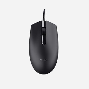Trust Souris Optique Basi 1200 DPI USB Type-A Ambidextre 3 Boutons Noire - Câble 1.6m - Compatible Windows, macOS, ChromeOS - Miniature 2