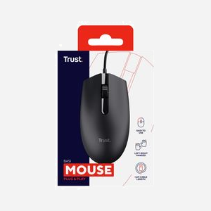Trust Souris Optique Basi 1200 DPI USB Type-A Ambidextre 3 Boutons Noire - Câble 1.6m - Compatible Windows, macOS, ChromeOS - Miniature 4