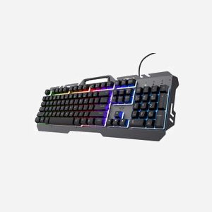 Trust GXT 853 Esca - Clavier Gaming USB Français Rétroéclairé LED Multi-Couleurs, Membrane, 104 Touches, Câble 1.8m - Compatible Windows/macOS/ChromeOS - Miniature 2