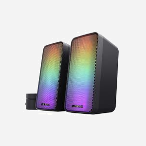 Trust GXT 611 Wezz Enceintes PC 2.0, 6W RMS, USB, Noir, Amplificateur intégré, Câble 1.8m, Compatible PC/Portable, Dimensions 87x95x165 mm - Miniature 2