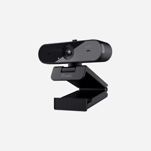 Trust Taxon Webcam Quad HD 1440p 30 ips USB 2.0, microphone omnidirectionnel intégré, clip de fixation, compatible Windows, macOS et ChromeOS.