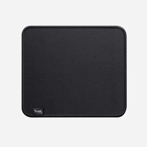 Trust Tapis de Souris Boye Noir M 250x210x3mm PET/Caoutchouc Recyclé Rebords Cousus Monochromatique Référence 24743 - Miniature 1